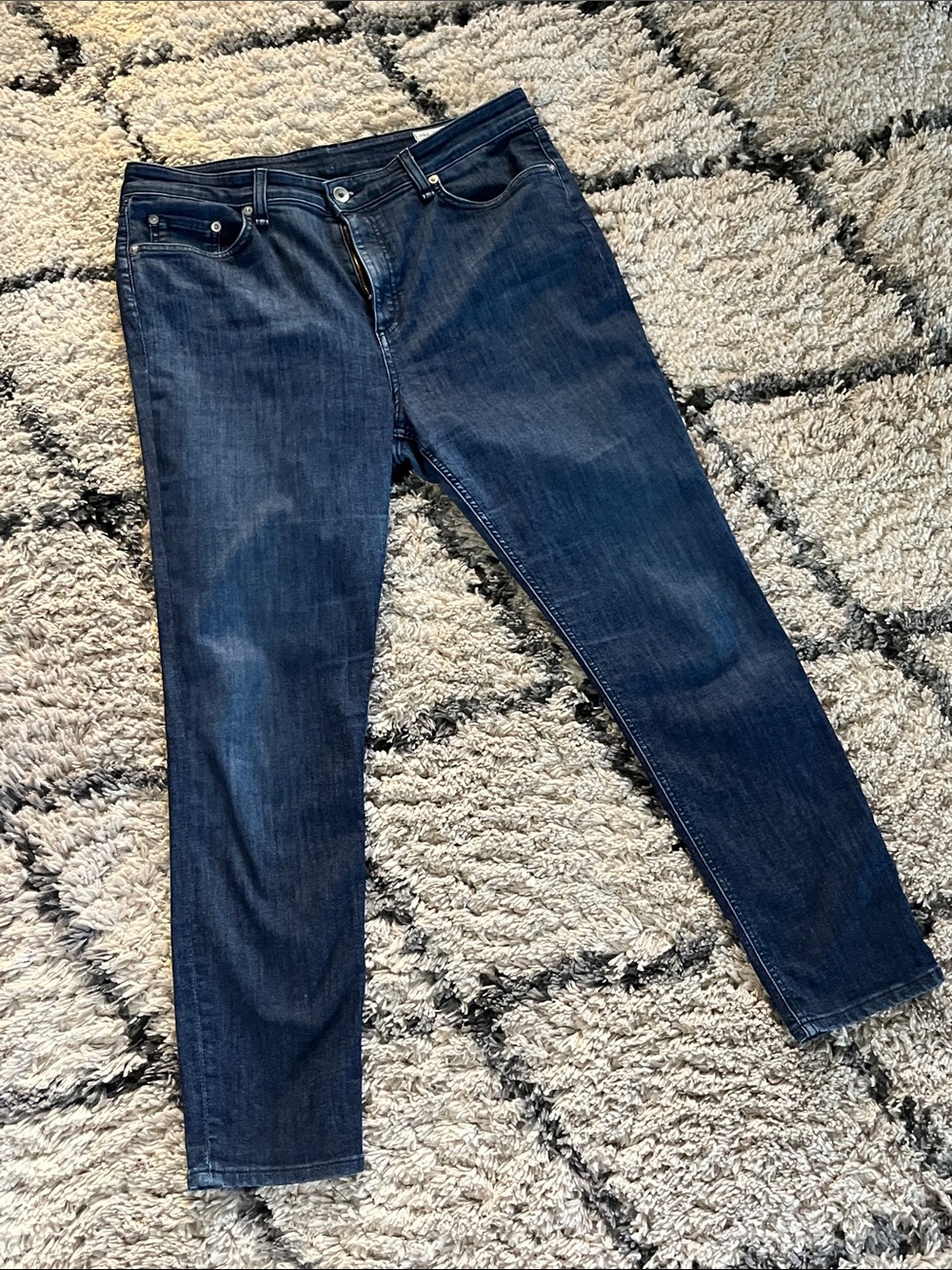 rag & bone Cate Mid Rise Ankle Skinny Jeans April Wash Size 34 - Picture 2 of 9